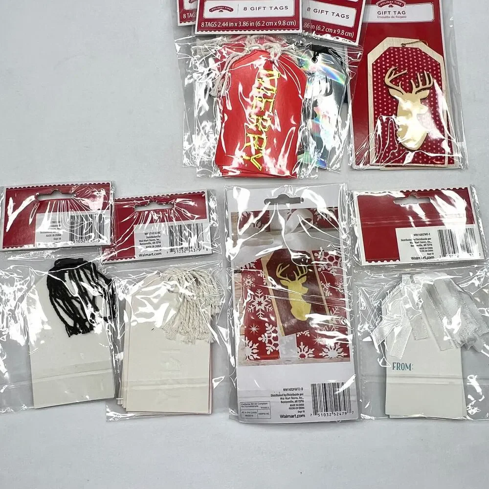 Lot of 9 Packages of Christmas Gift Tags